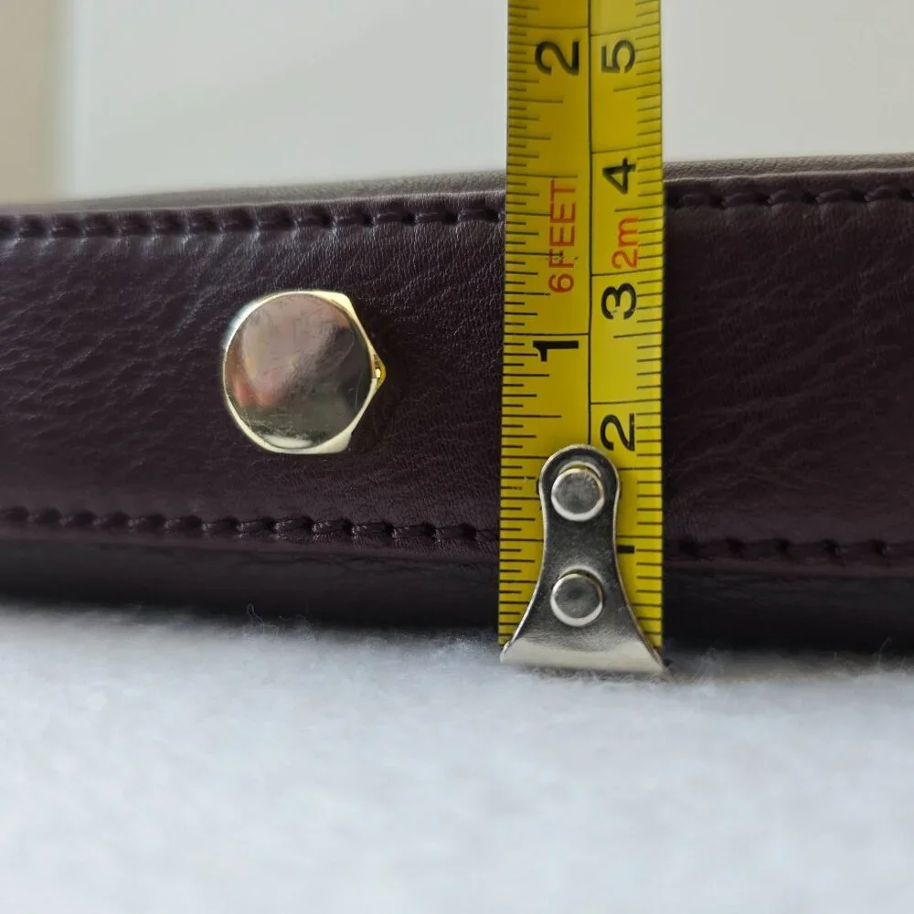 Rebecca Minkoff Maroon Leather Crossbody Bag Gold Chain Strap Zipper FLAW